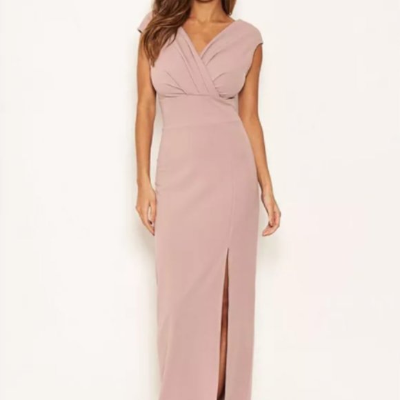 AX Paris Women's Wrap V-Neck Slit Maxi Dress - Picture 1 of 2
